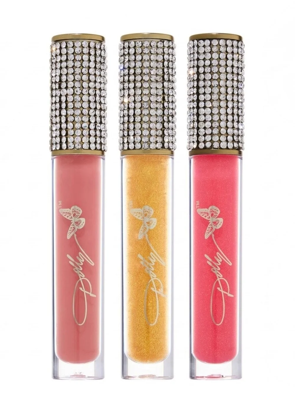 🆕 DOLLY PARTON'S Hi-Gloss Lips Rhinestone Studded Lip Gloss Trio